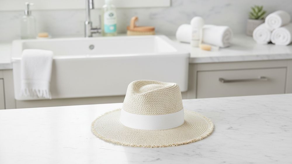 how to get sweat stains out of hats