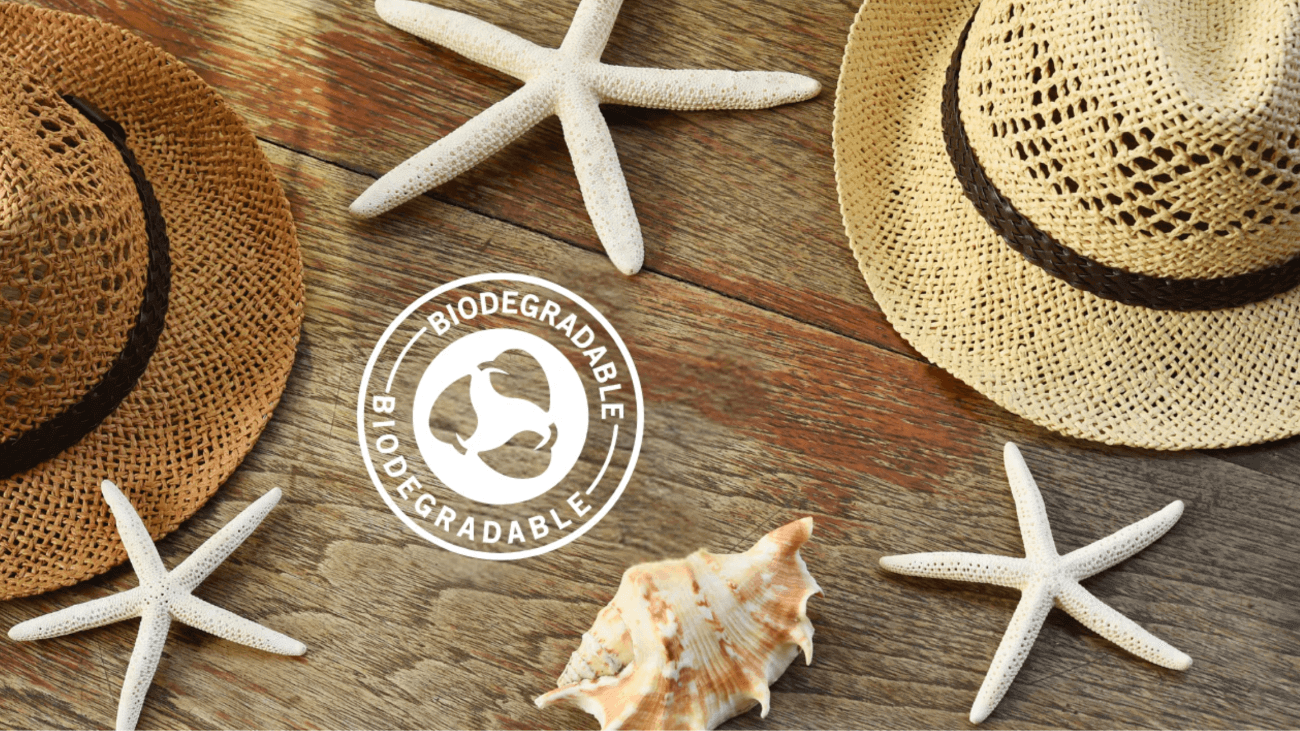 biodegradable straw hats