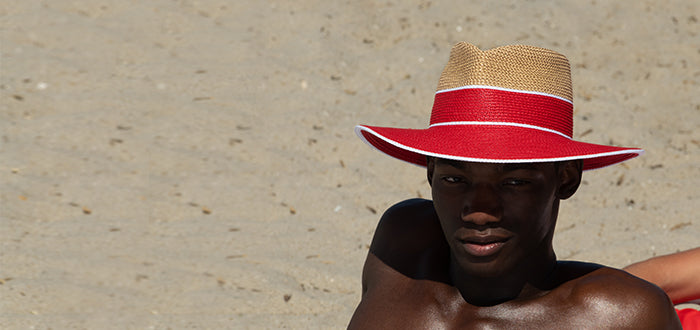 men straw hat Eric Javits