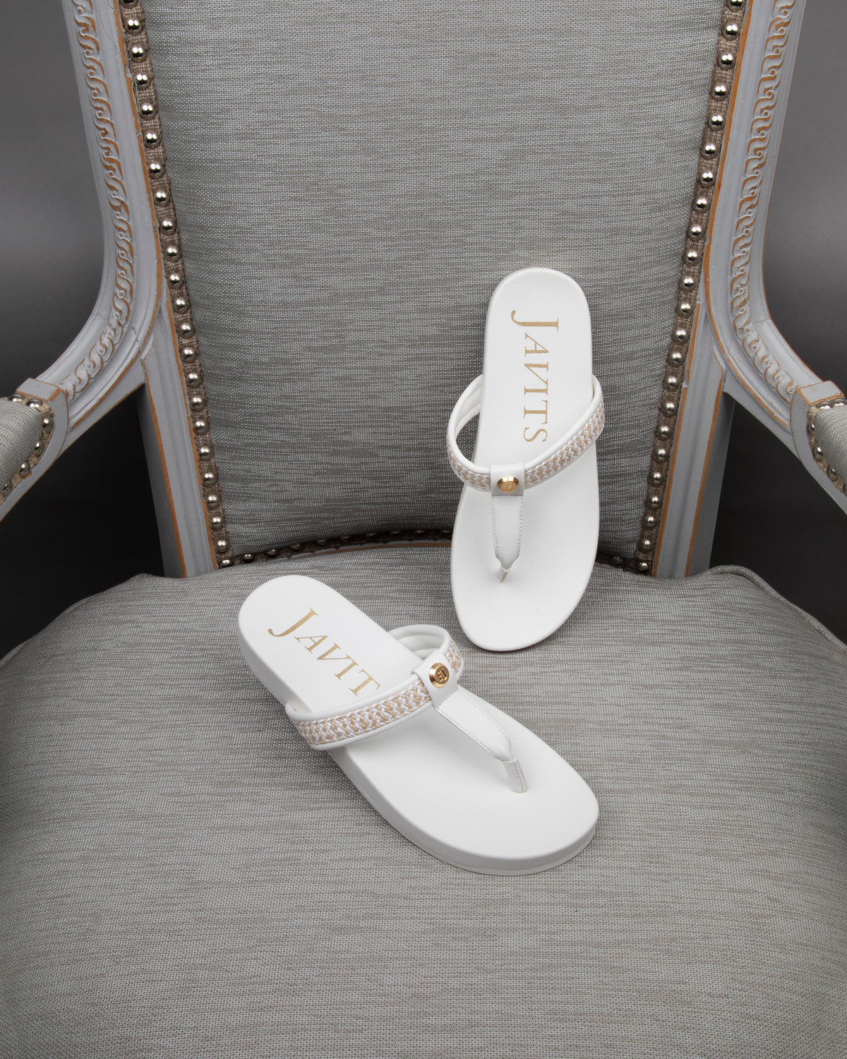 Squishee Flip Flop White Eric Javits