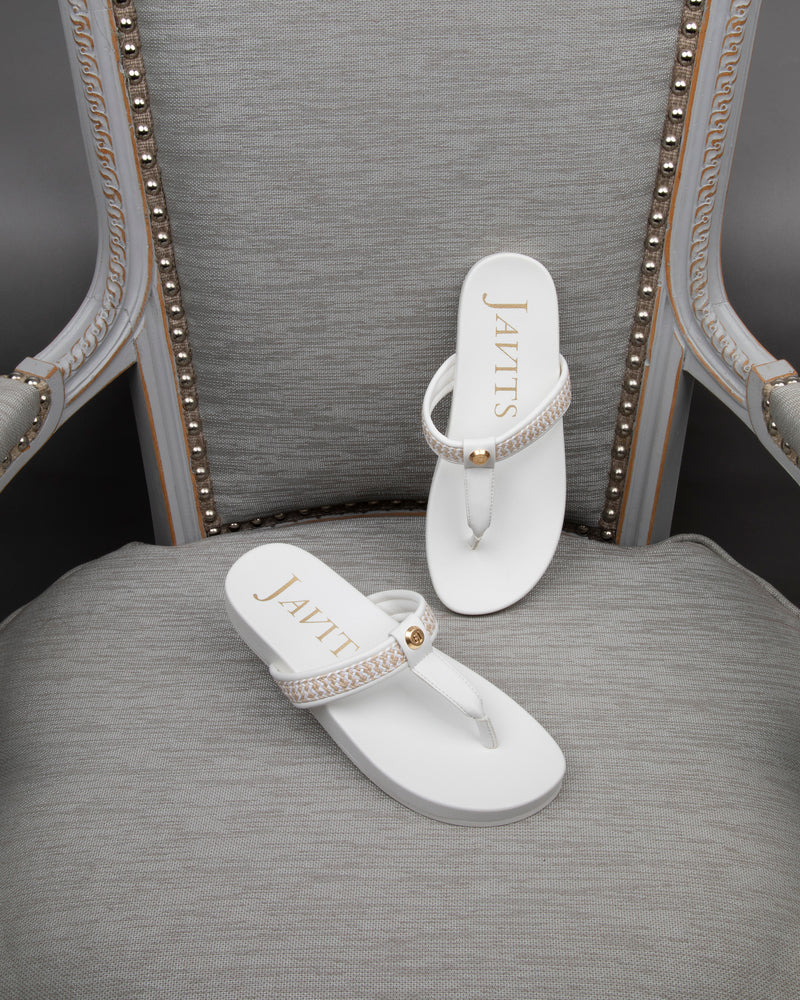 Squishee Flip Flop White Eric Javits