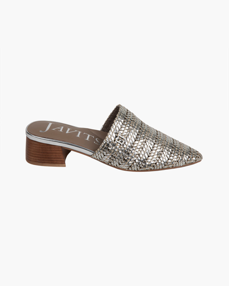 Aura Mule Silver Eric Javits