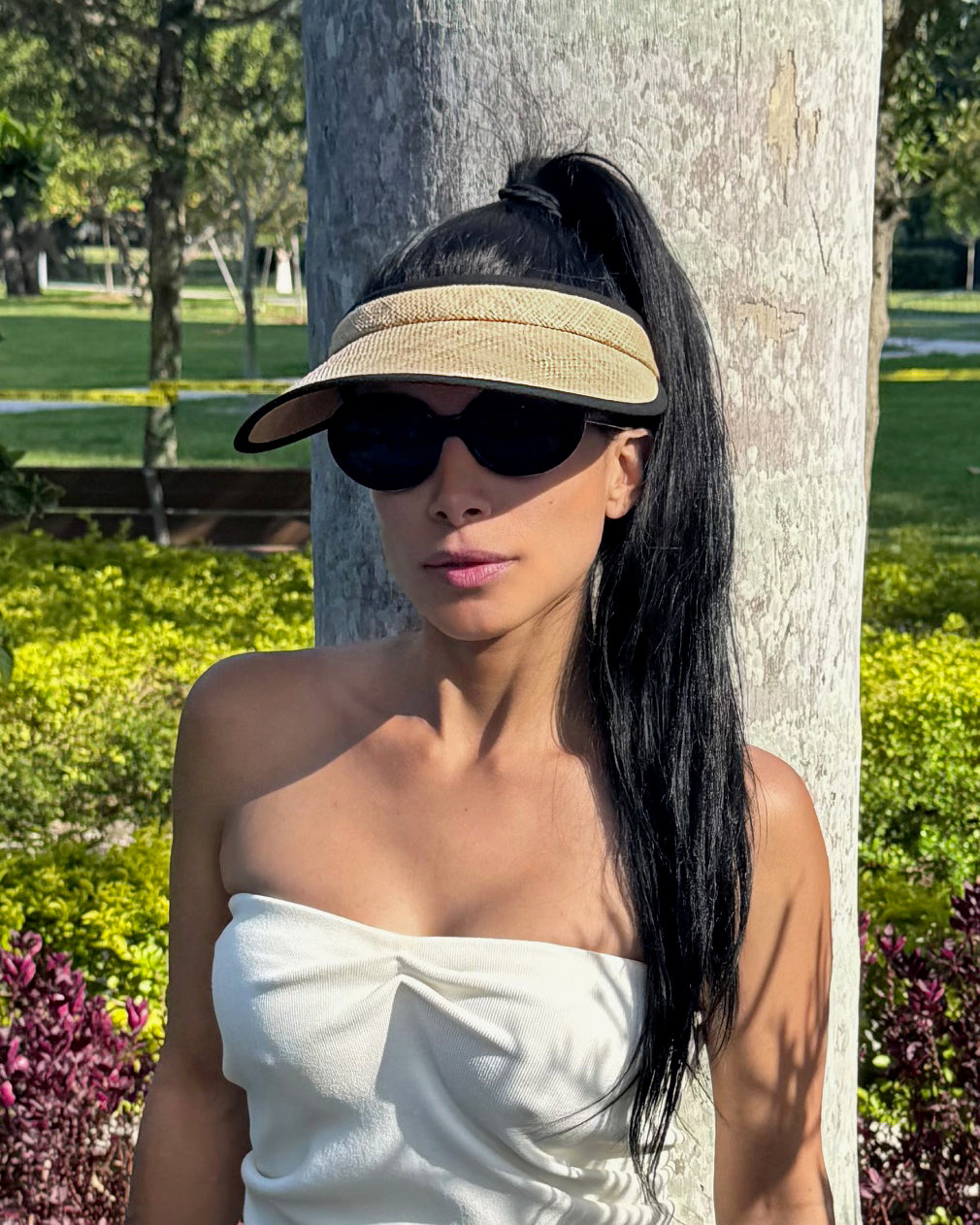 Soleil Visor Natural/Black Eric Javits