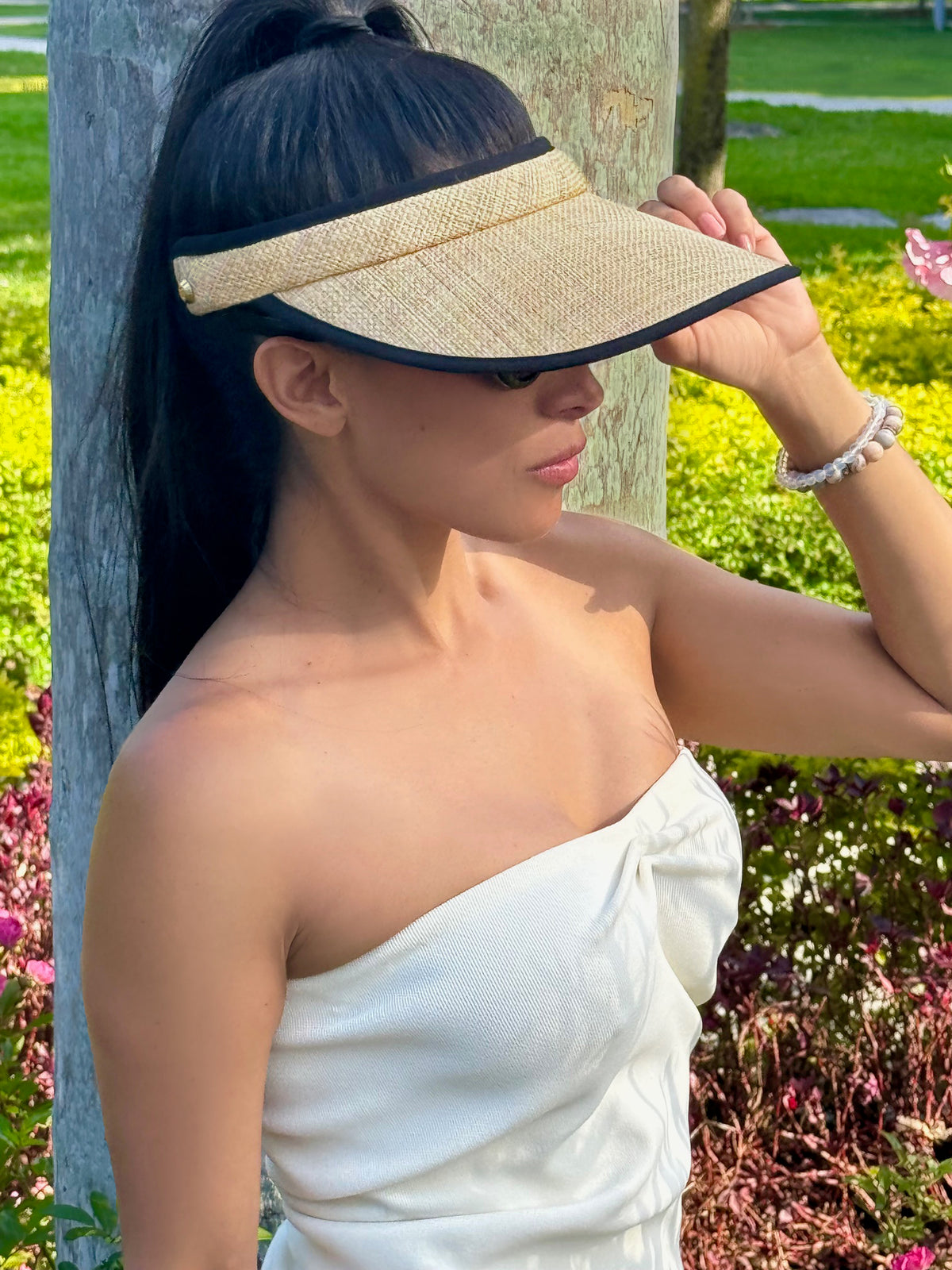 Soleil Visor Natural/Black Eric Javits