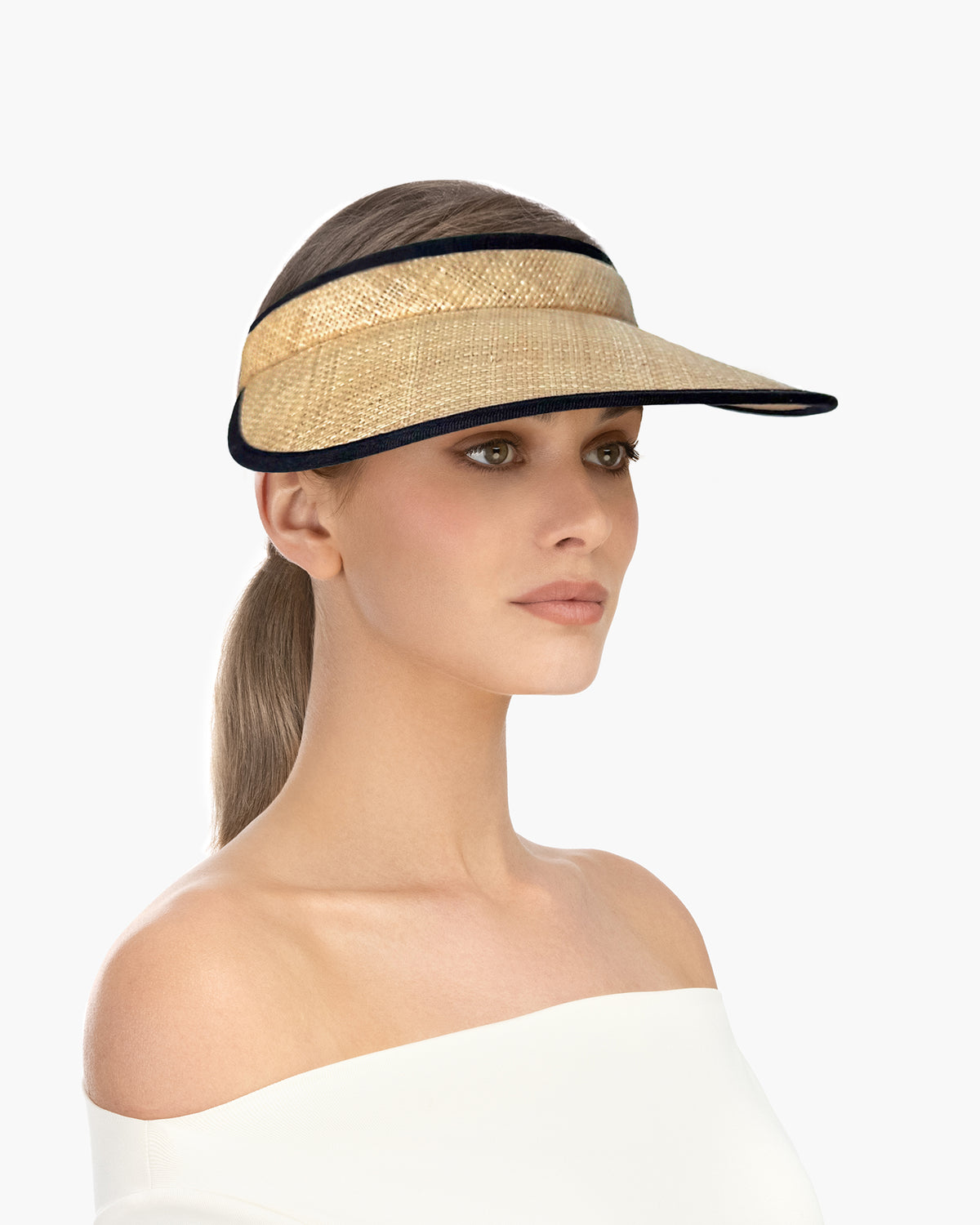 Soleil Visor Natural/Black Eric Javits