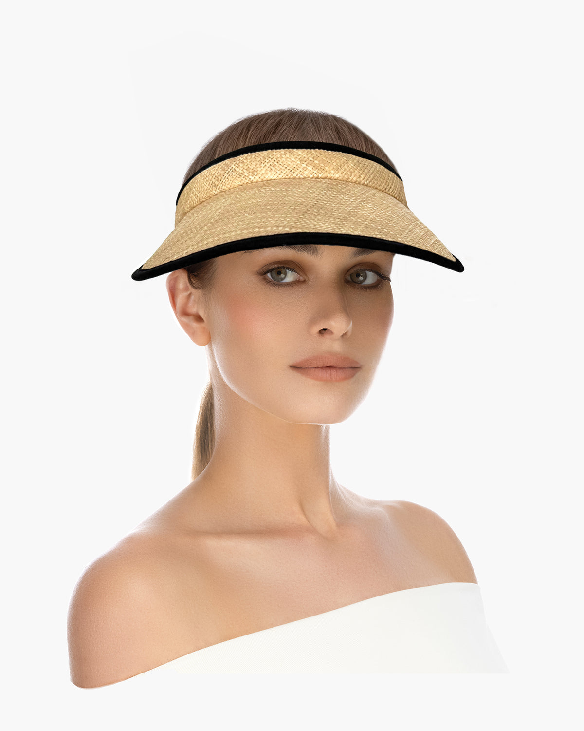 Soleil Visor Natural/Black Eric Javits