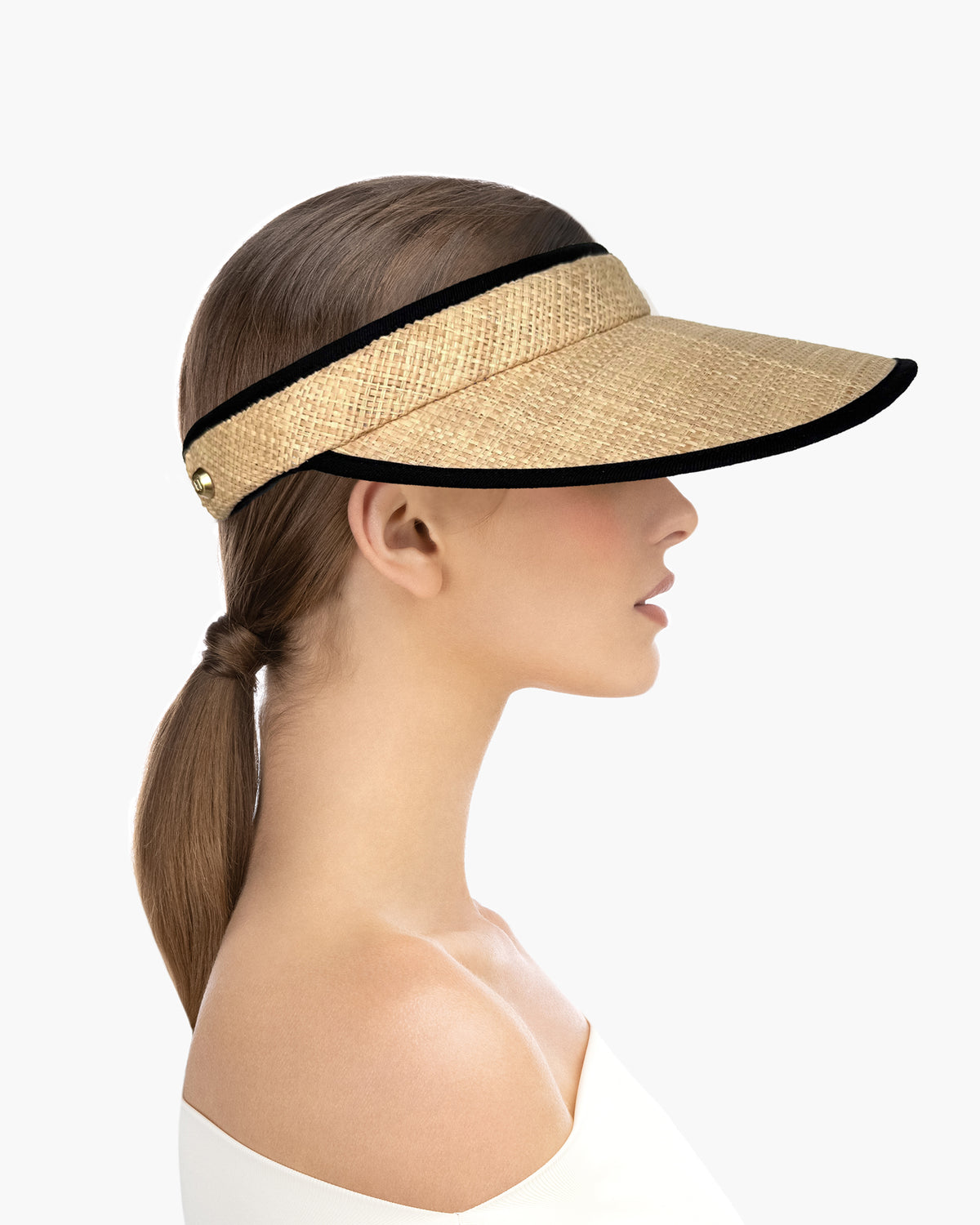 Soleil Visor Natural/Black Eric Javits