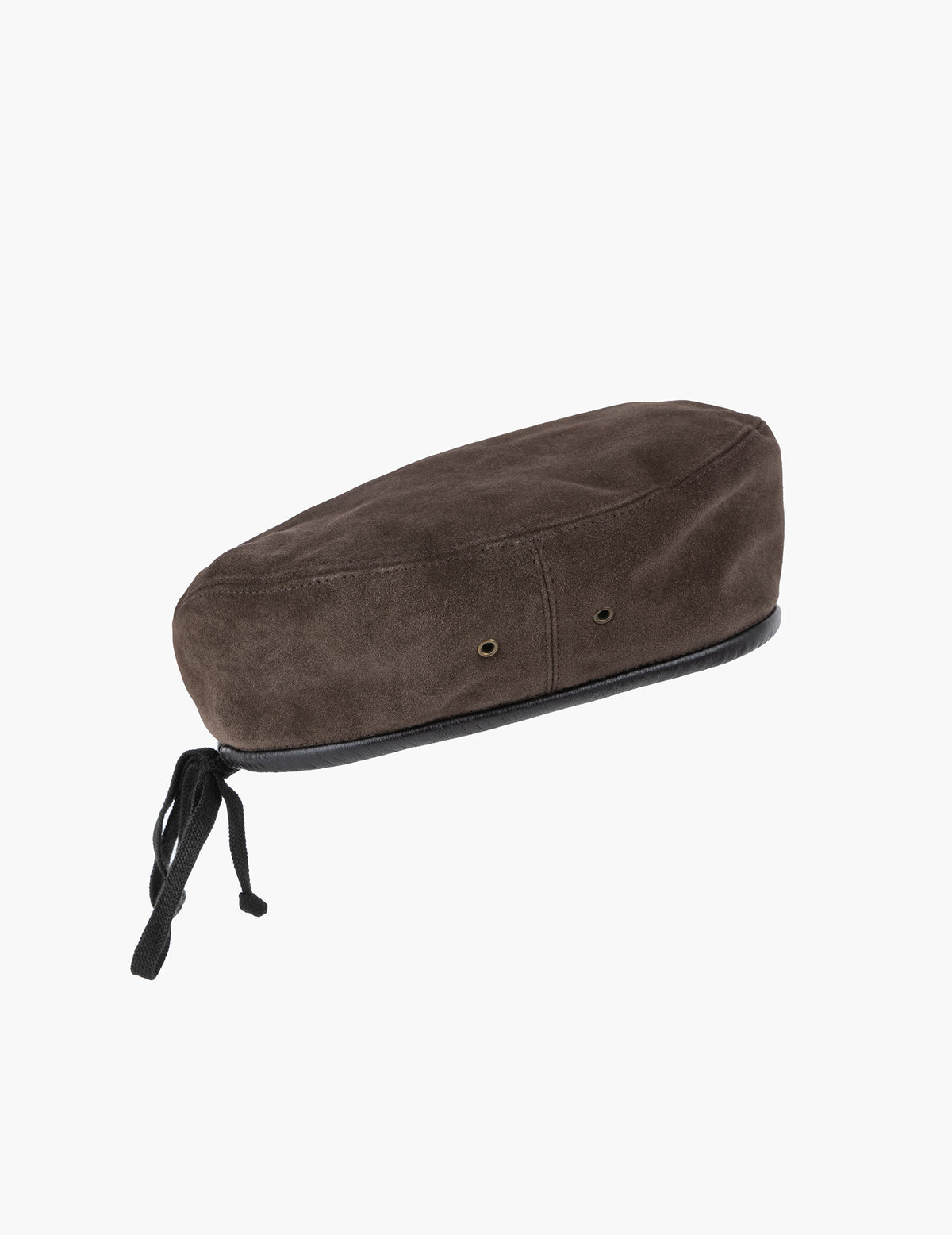 Suede Beret For Men Brown