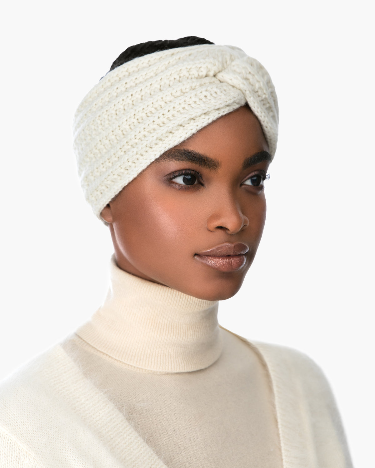 Knit Turban Cream Eric Javits