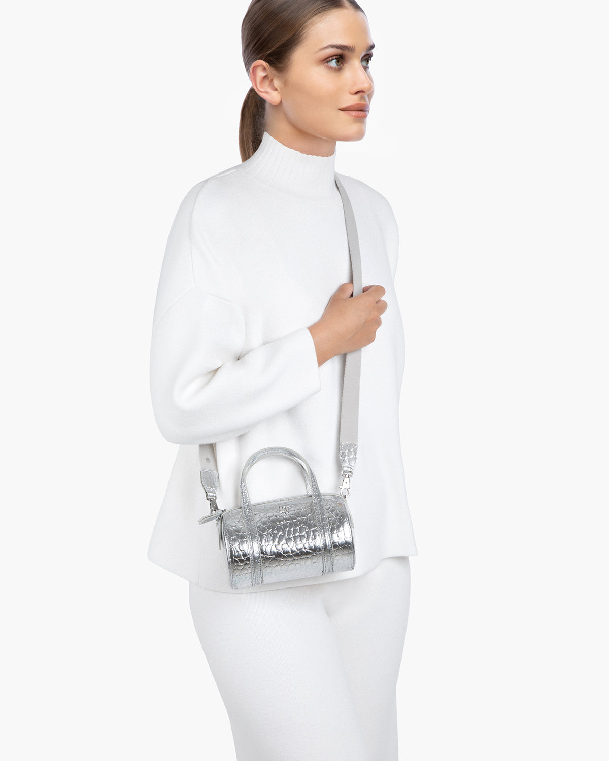 Mini Duffel Silver Eric Javits