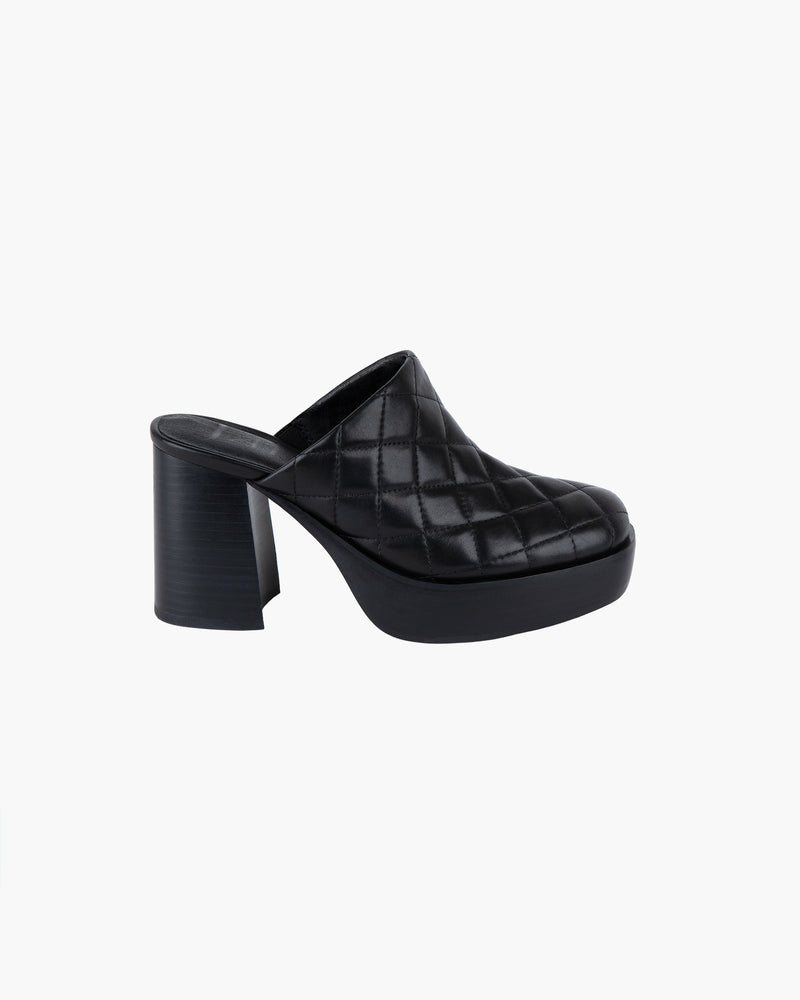 Genevieve Clog Shoes Black Quilted Eric Javits