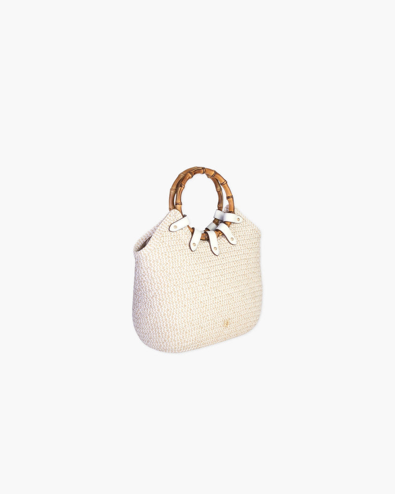 MY WAY STRAW BAG White Mix Eric Javits