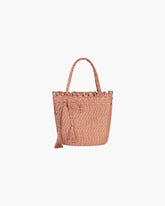 SQUISHEE® BARDOT STRAW TOTE Terracotta Eric Javits