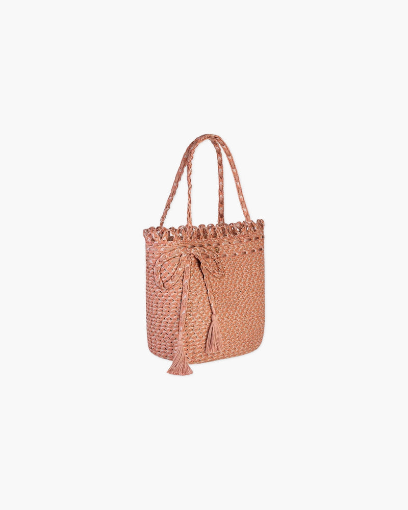 SQUISHEE® BARDOT STRAW TOTE Terracotta Eric Javits