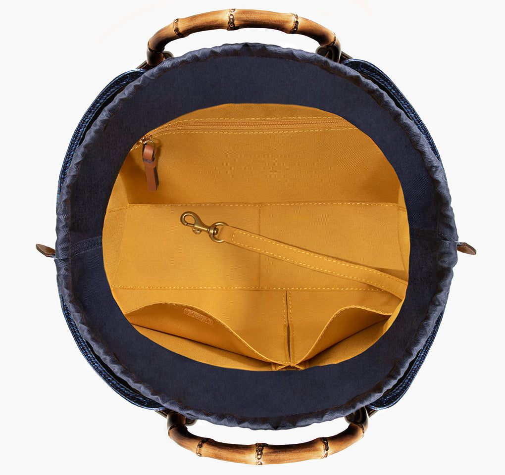 MY WAY STRAW BAG Navy Eric Javit