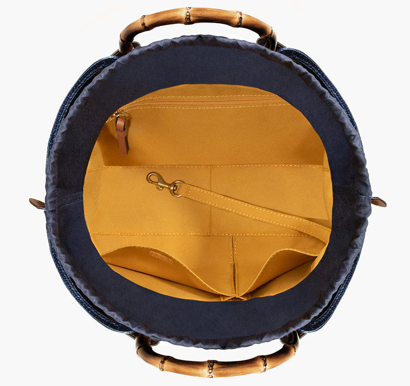 MY WAY STRAW BAG Navy Eric Javit