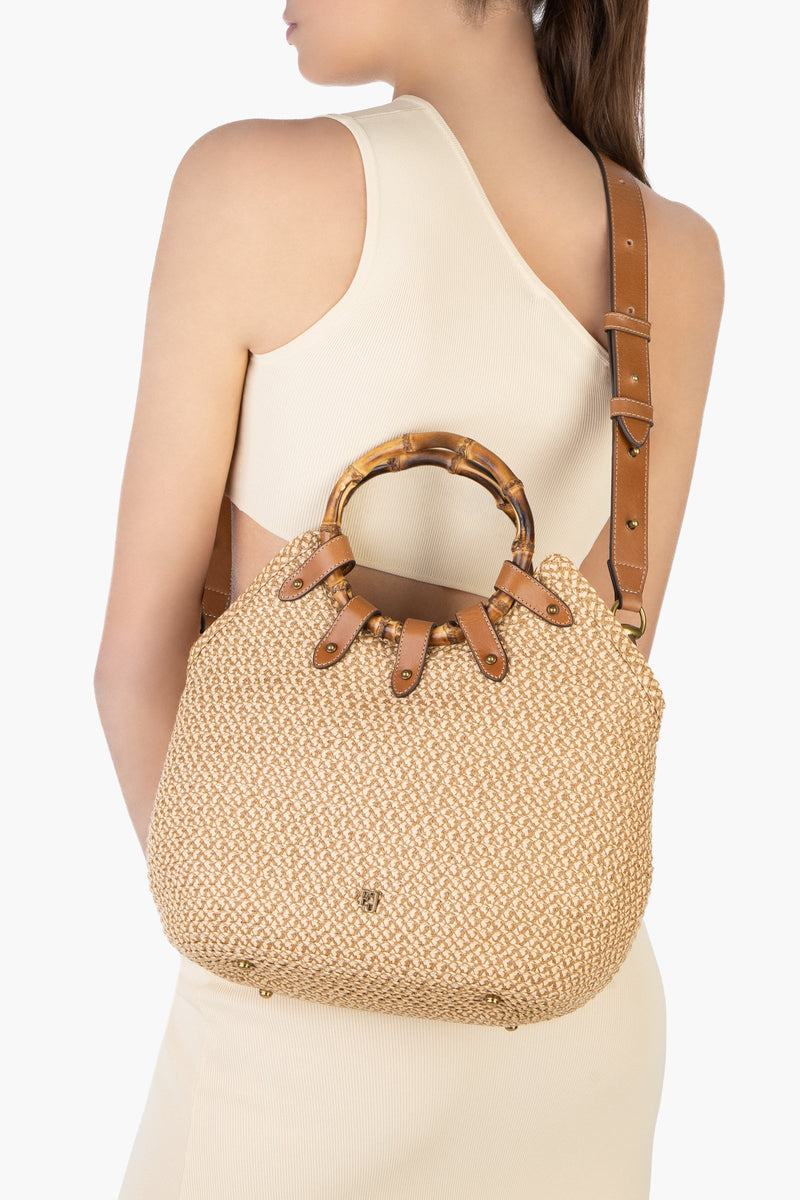 MY WAY STRAW BAG OriginalPeanut Eric Javits