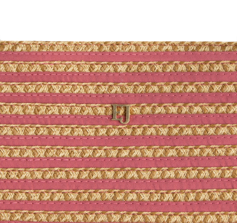 SQUISHEE® ISLA STRAW BAG Salmon Mix Eric Javits