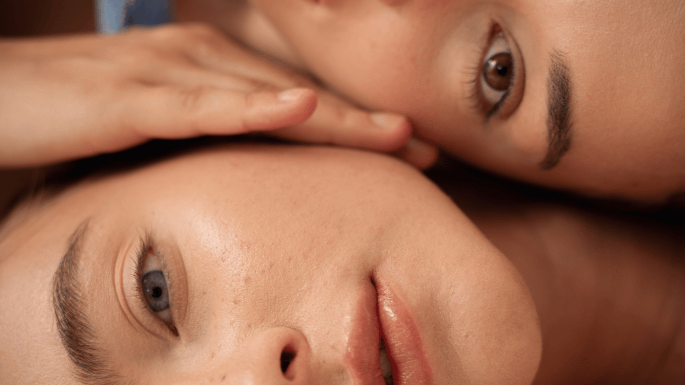two half faced women