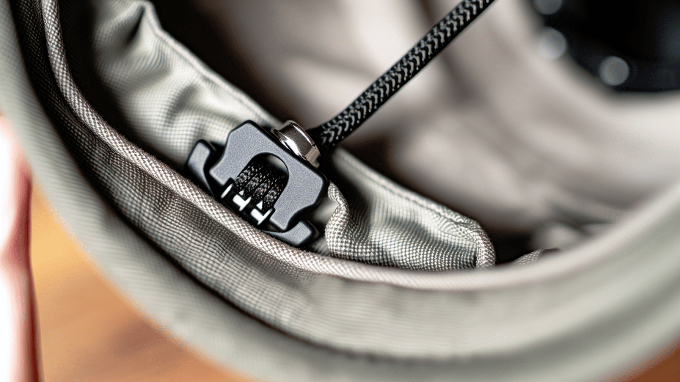 Adjustable inner drawstring of a hat