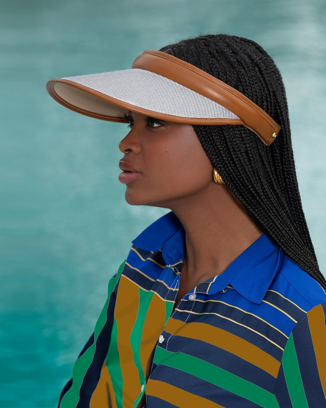elegant straw visor