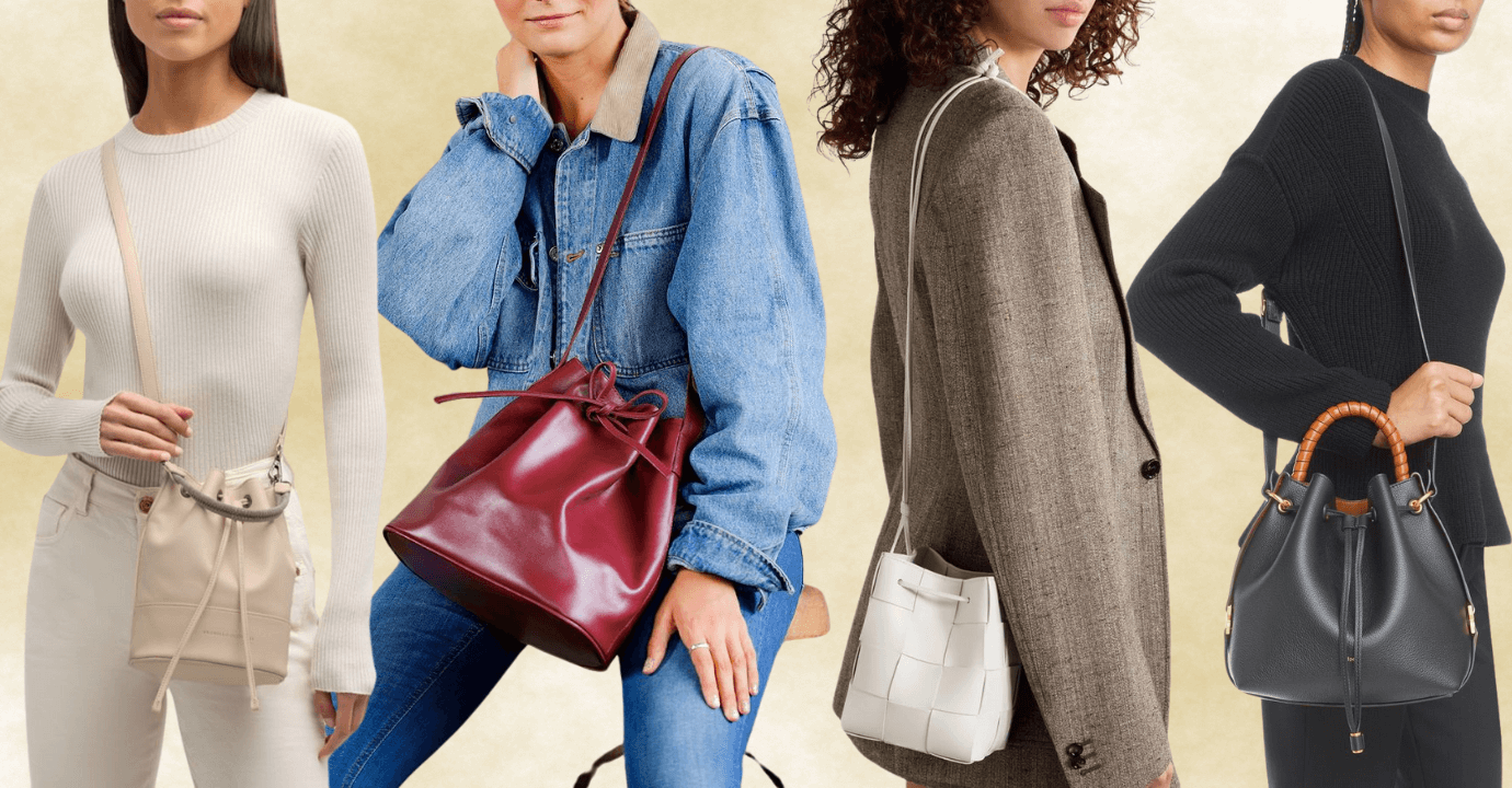 soft leather bucket bags