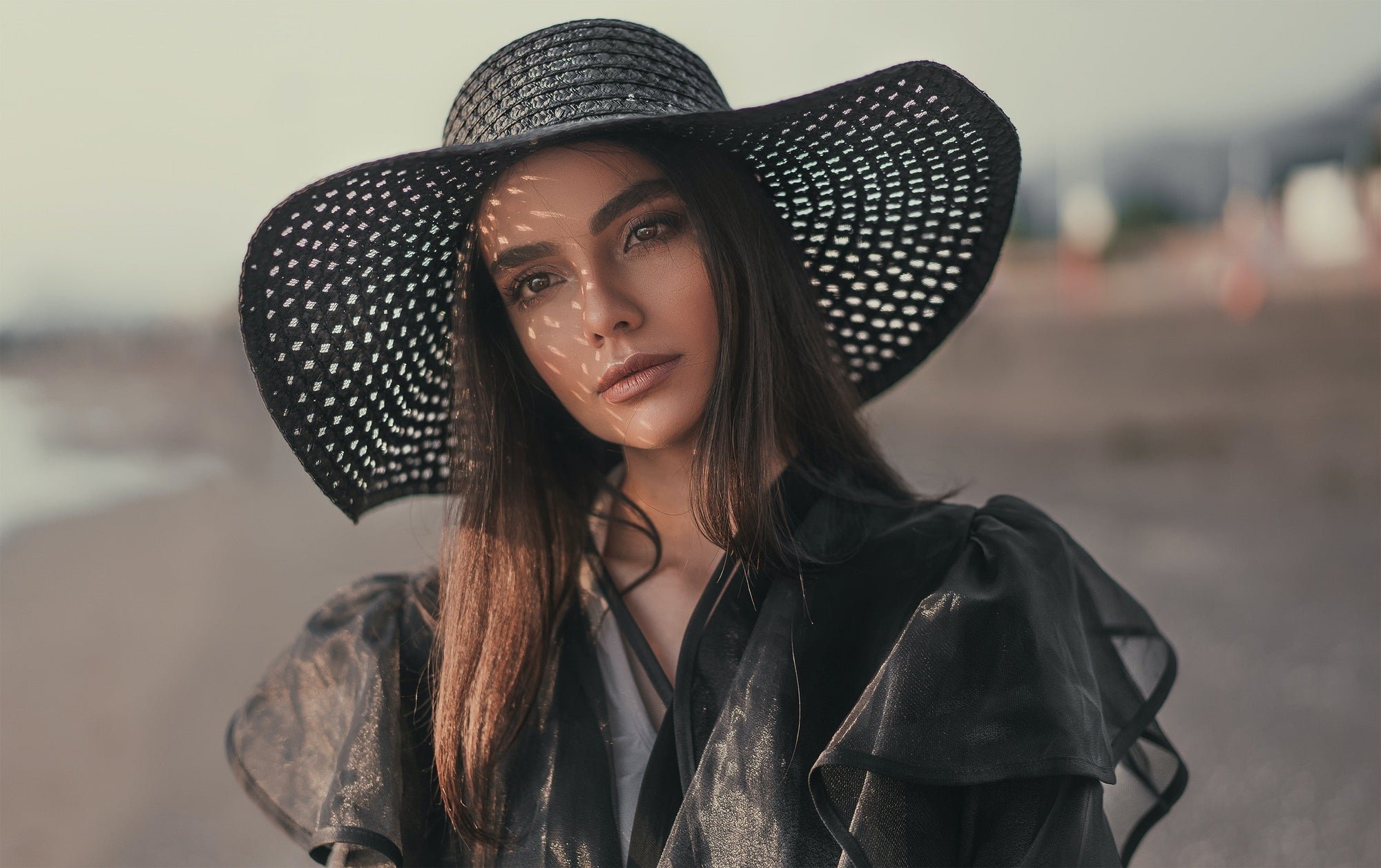 woman wearing a hat