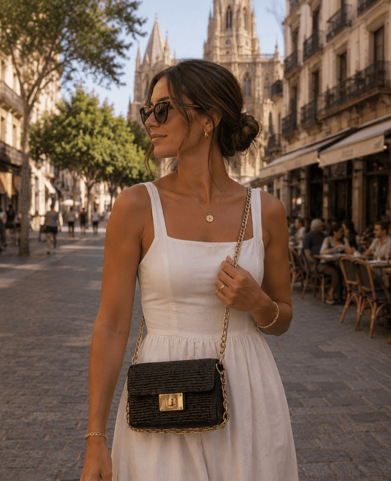 best black straw bags for women