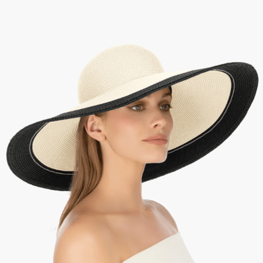 elegant straw hat for honeymoon photos