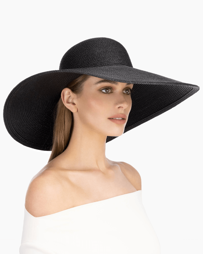 best black wide brim sun hat for women