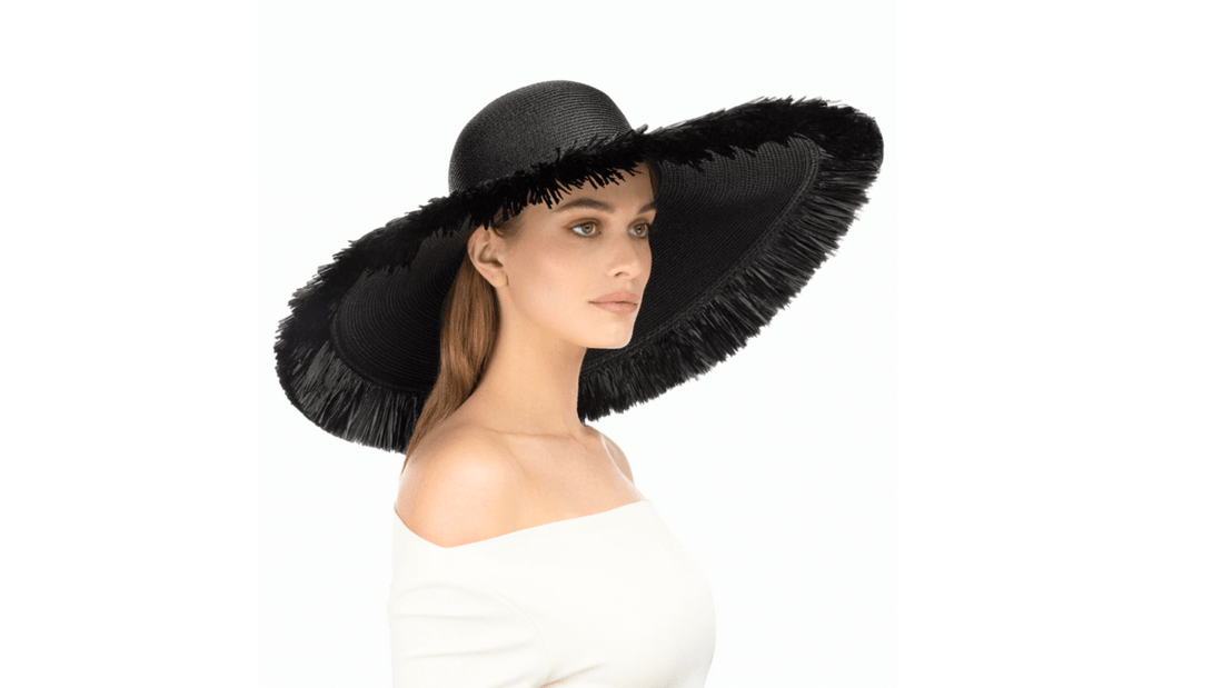 wide brim straw hat that fits over a ponytail
