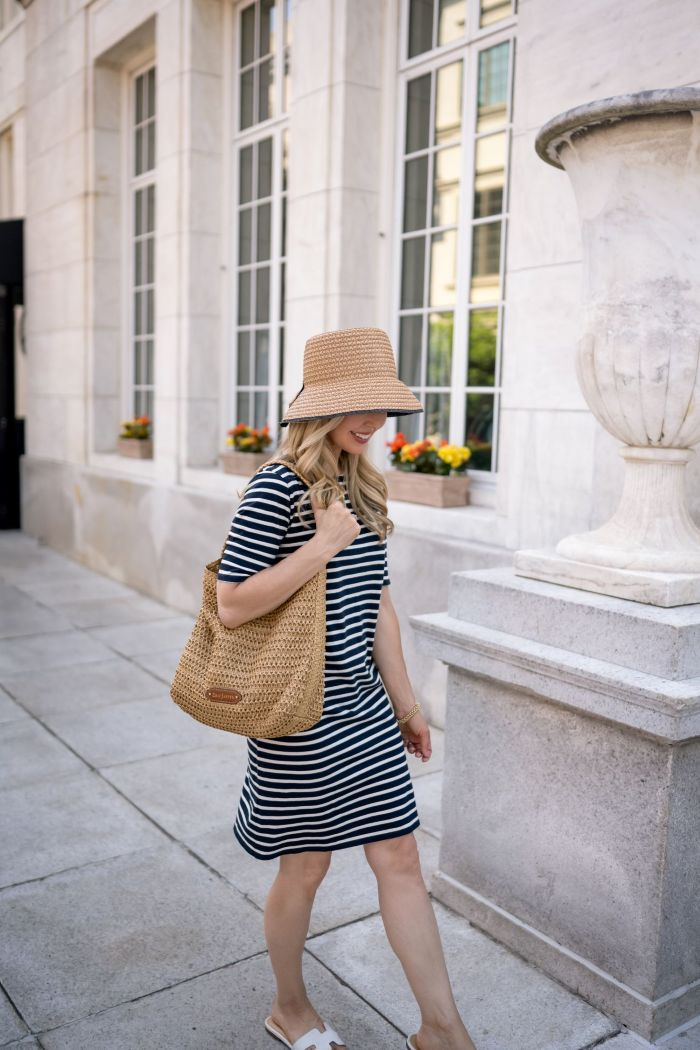 straw cloche hat for the beach