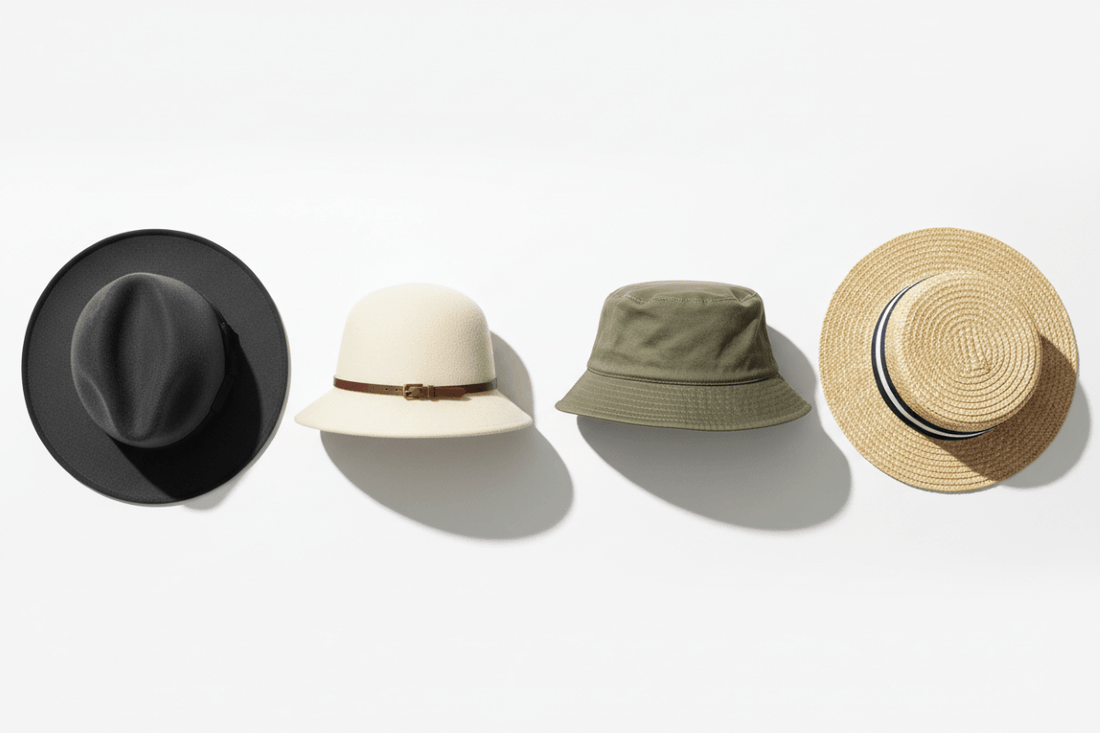 Hat shapes guide — fedora, cloche, bucket, boater comparison