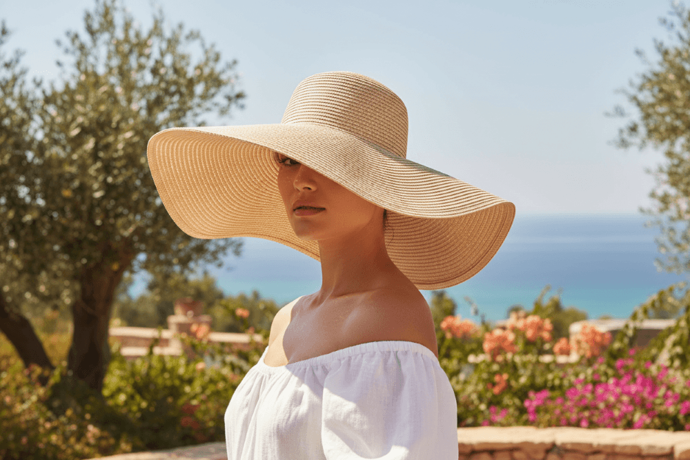 wide brim sun hat