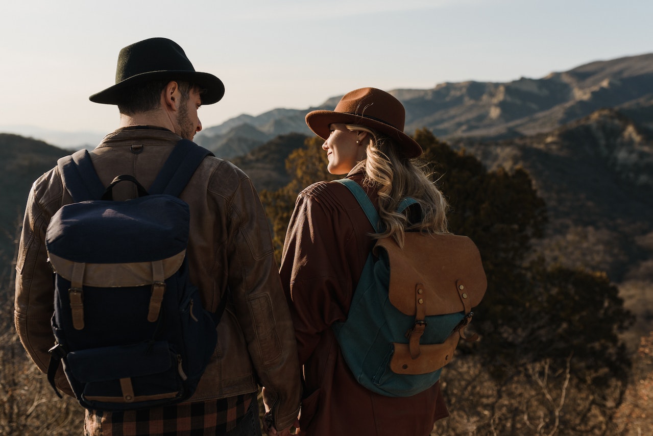 couple wearing hats