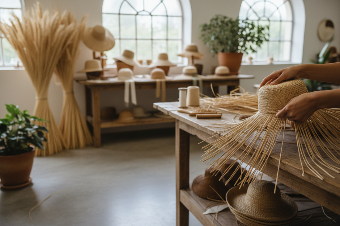 sustainable straw hat production