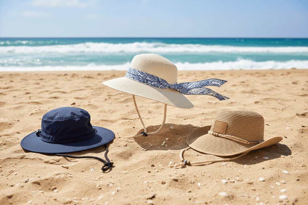 best beach hats that stay on in wind