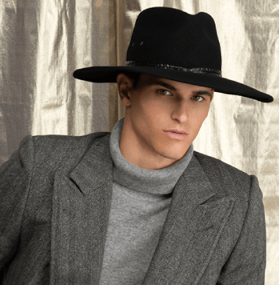 best mens winter dress hats Mens Winter Dress Hat Fedora Black White Brim Montique H-103 L Black