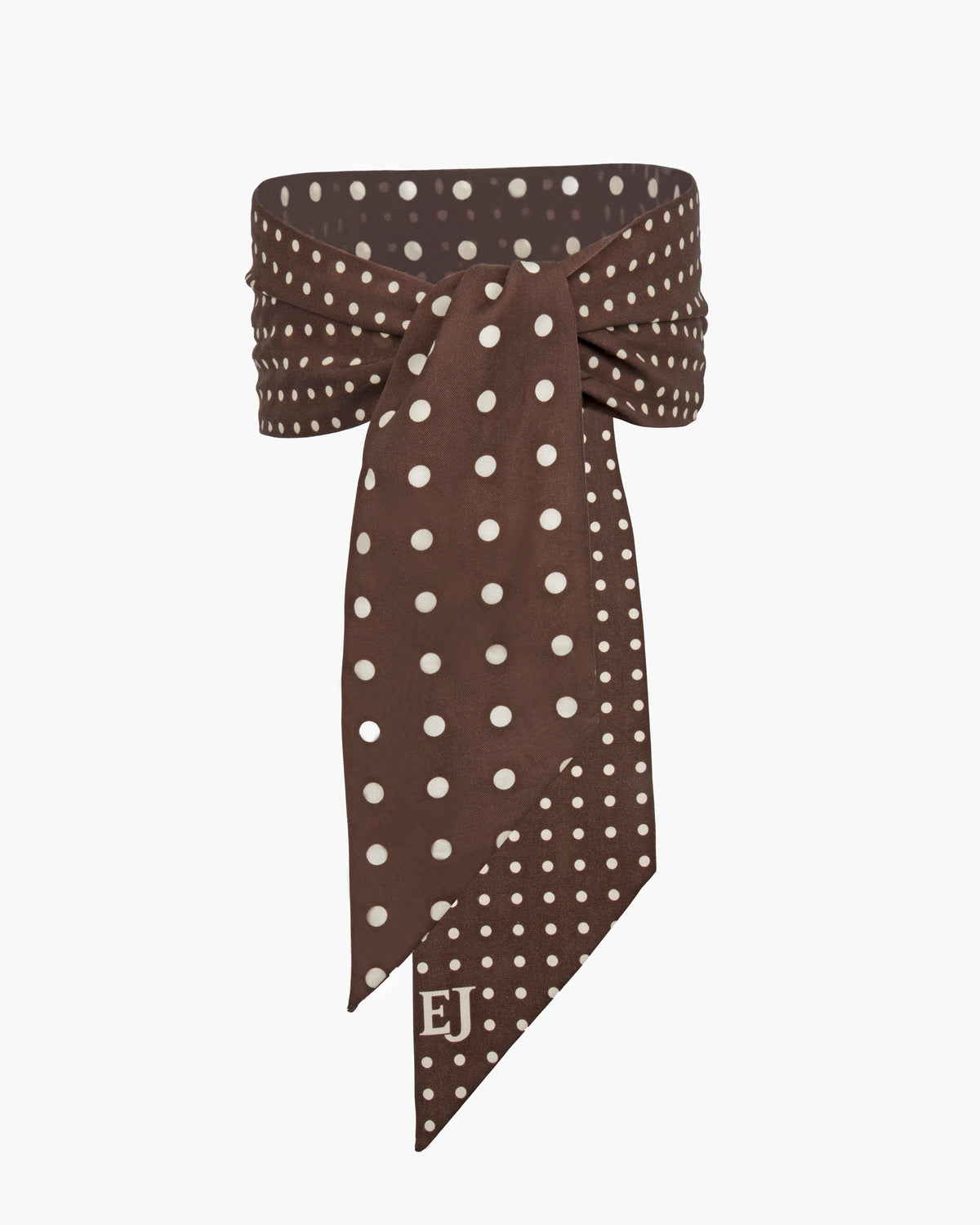 Twilly Scarf Chocolate Dot Eric Javits