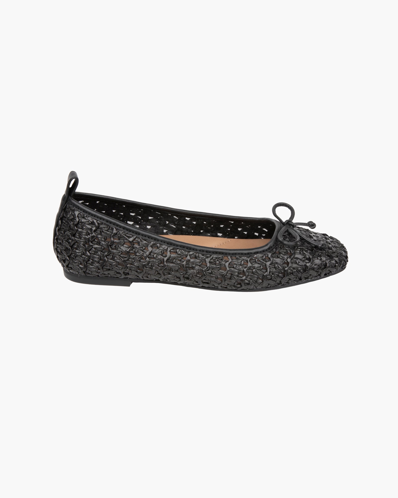 Parris Raffia Black Ballet I Women's Shoes | Eric Javits