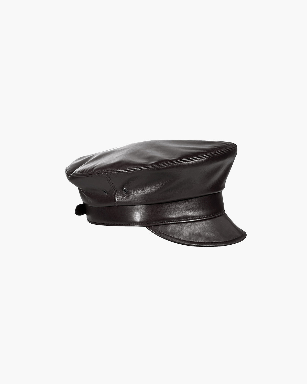 Designer Caps for Women Night Porter Leather Cap Eric Javits
