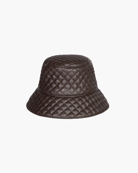 Quilty Leather Bucket Hat | Women's | Eric Javits
