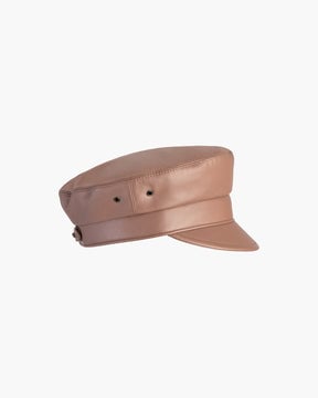 Eric Javits Women Hats Almondine Night Porter Leather Cap