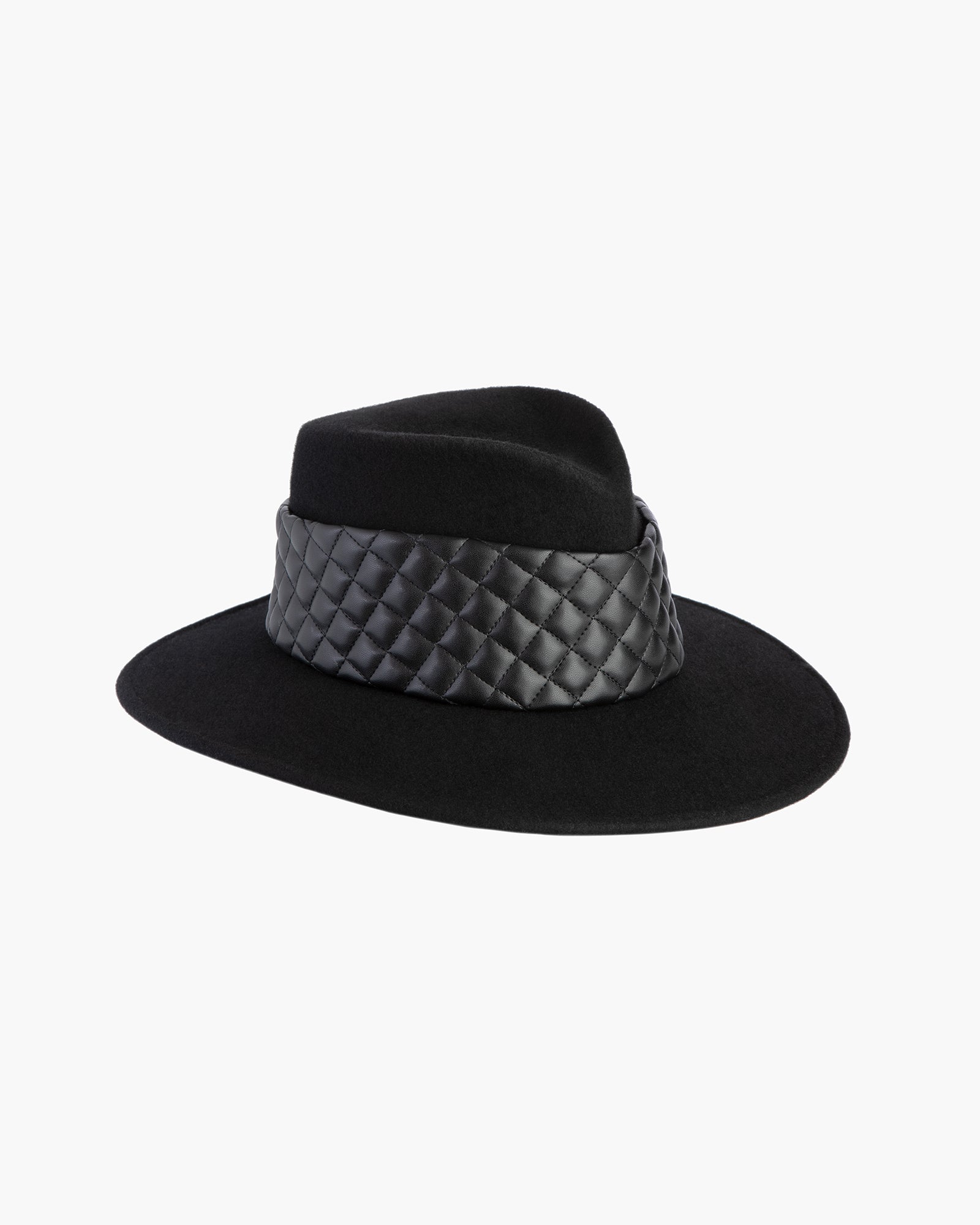 Quilty fedora Black