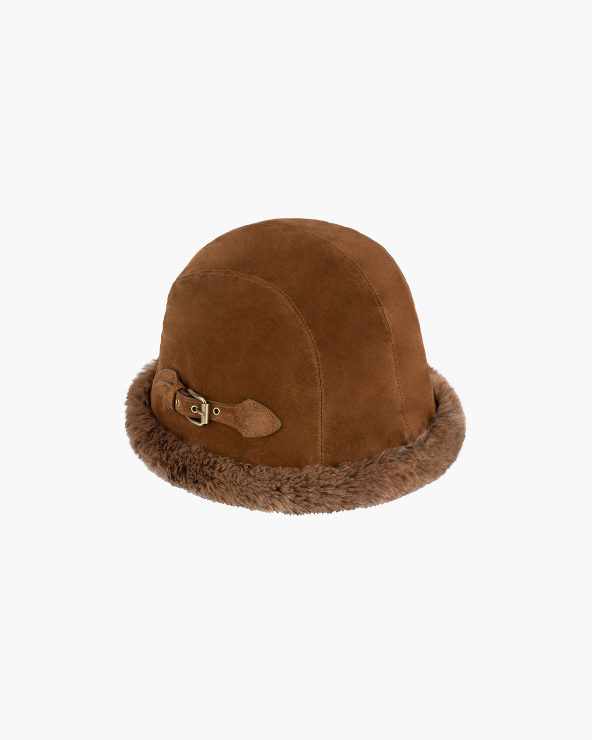 Vintage Gravel Canada Brown Suede Fur Winter Cloche Hat, Size P/S Qulited Lining Leather Cloche Vintage Hats for Women for sale | eBay main image 4