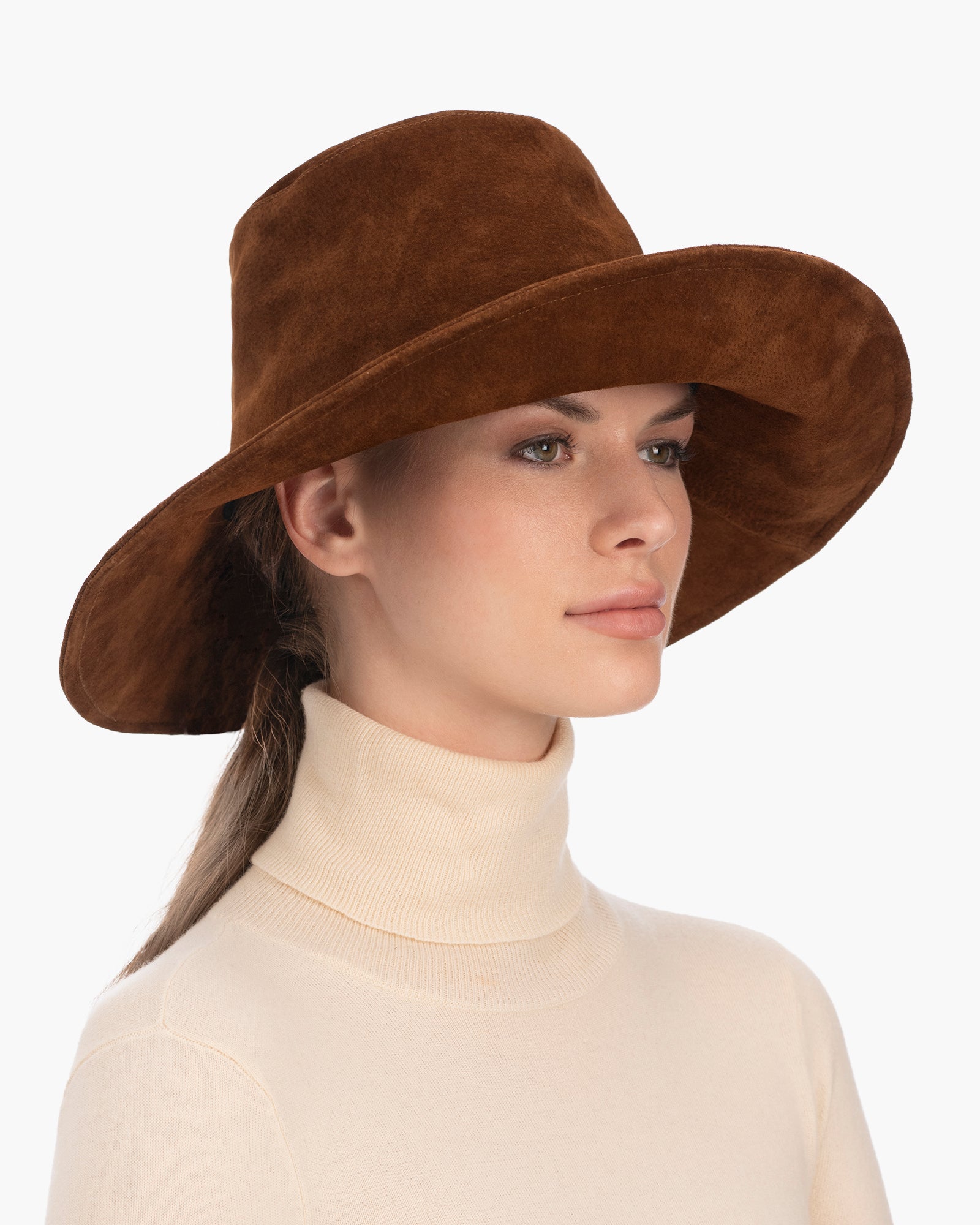 Anette Hat I Packable UPF 50+ Suede Floppy Hat | Eric Javits