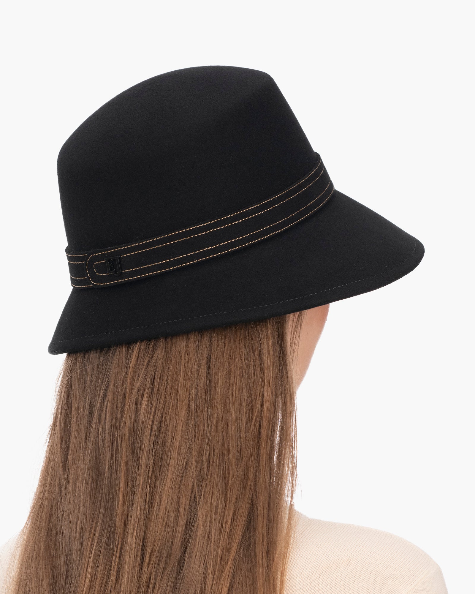 帽子 2024 chisaki emma Black Anna Superfelt Cloche Hat I Downturned Brim | Eric Javits
