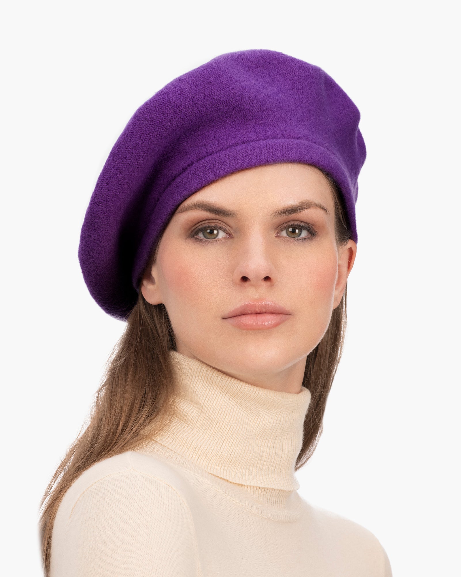 Tanya beret Purple Eric Javits