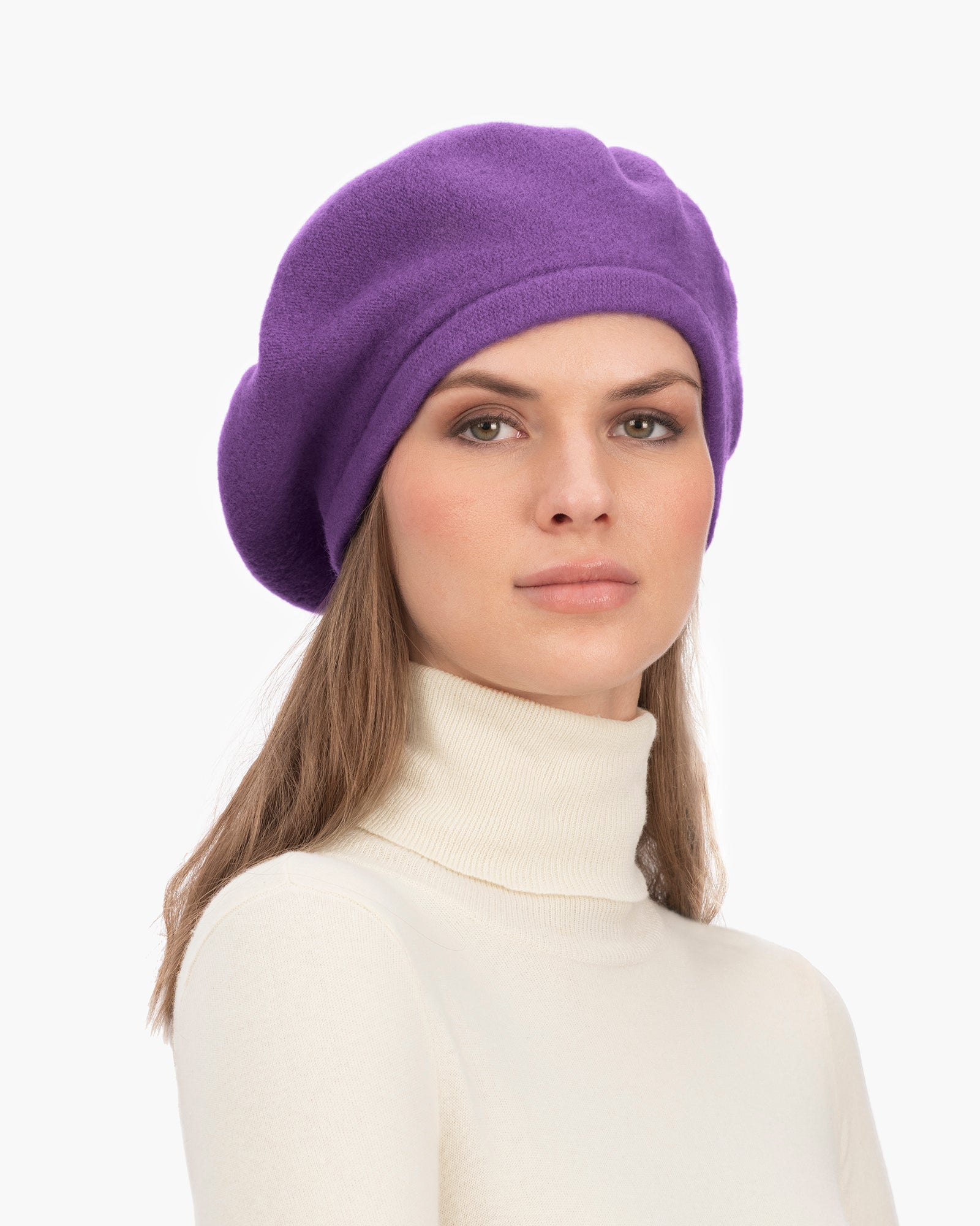 Tanya beret Purple Eric Javits