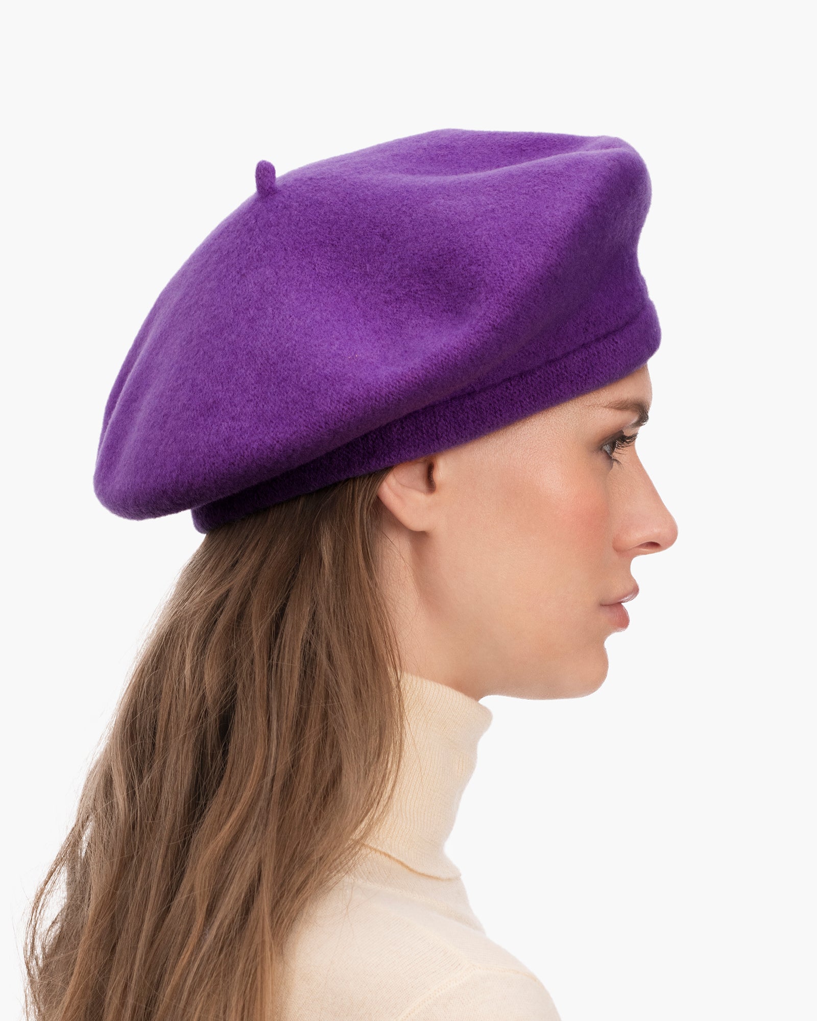 Tanya beret Purple Eric Javits